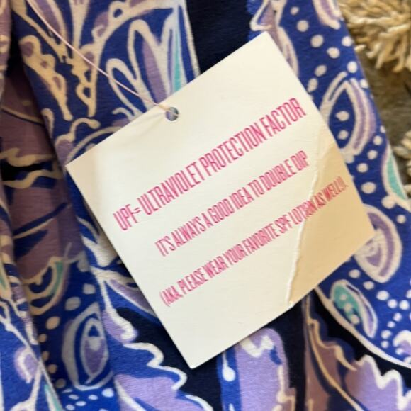 Lilly Pulitzer UPF 50+ Skipper Dress Lilac Verben Pop Up Coco Safari - New - XXS - Picture 8 of 15